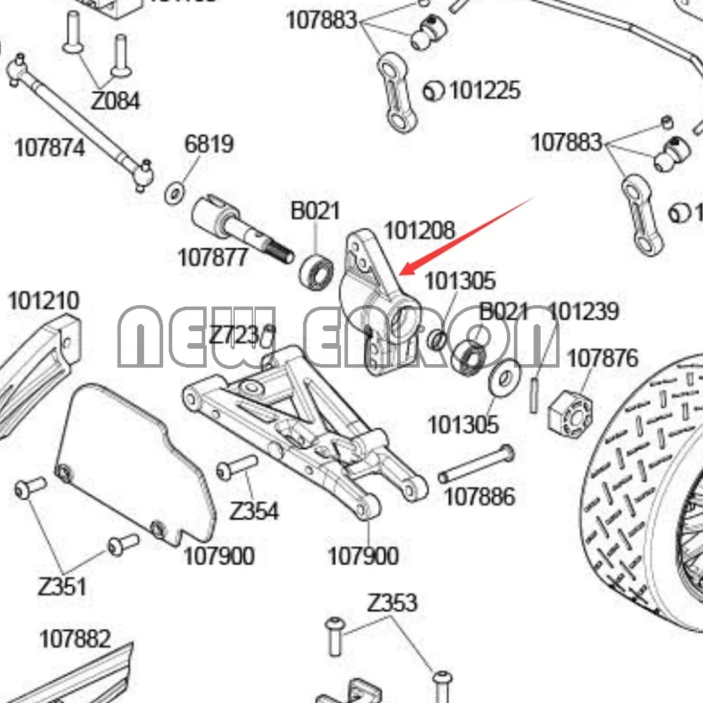 Aluminium Alloy #101208 Rear Hub Carrier Knuckle Links Rechts FOR Rc 1/10 Hpi WR8 Ken Blok Bullet St Mt 3.0 Flux Accesorios image 2