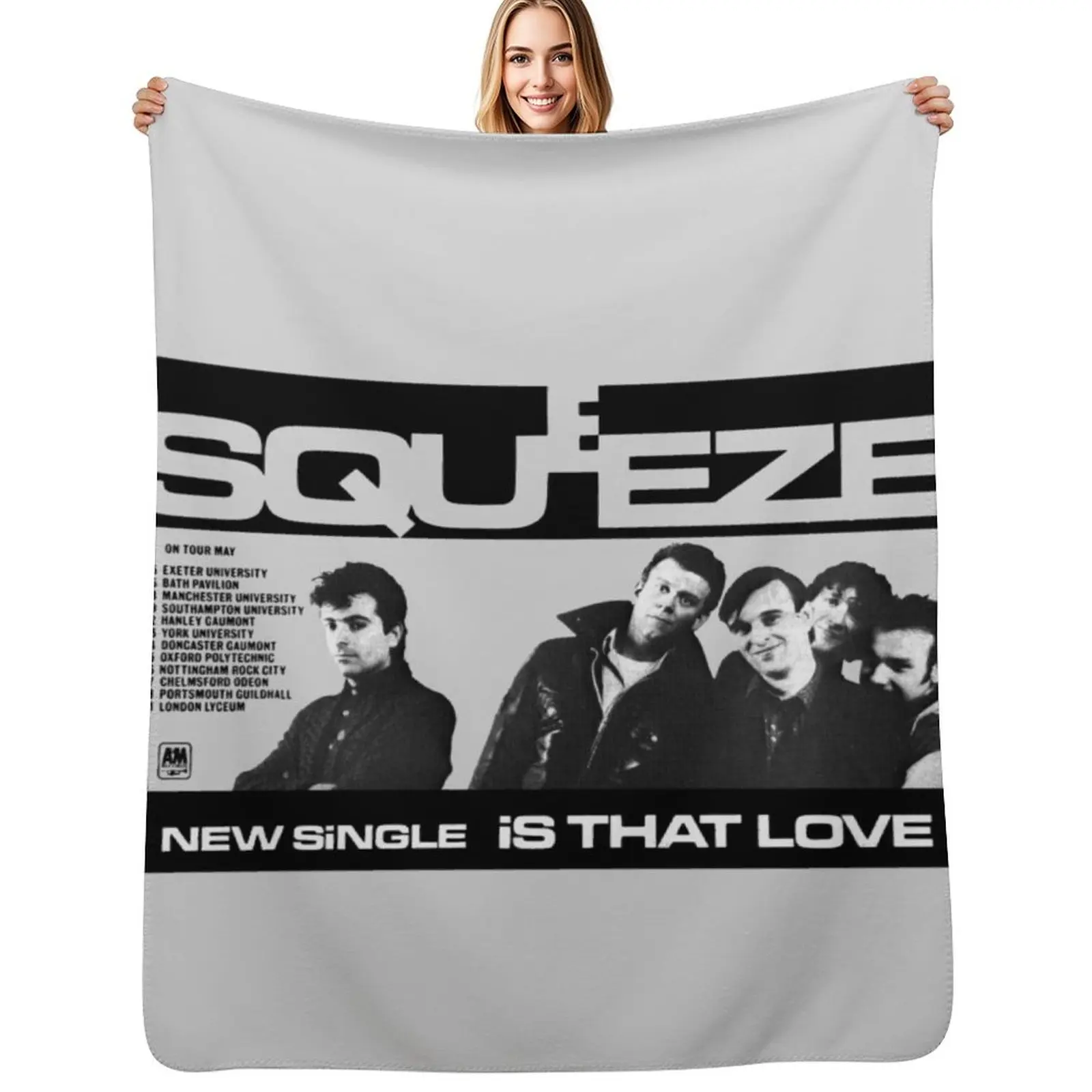 SQUEEZE - IS THAT LOVE? Throw Blanket Soft Home Decor Blanket for Couch Bedroom