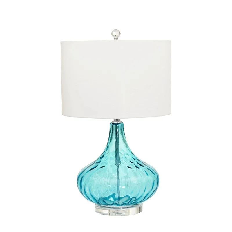 Modern minimalist water ripple glass desk lamp, bedroom personalized decoration, bedside lamp, blue desk lamp