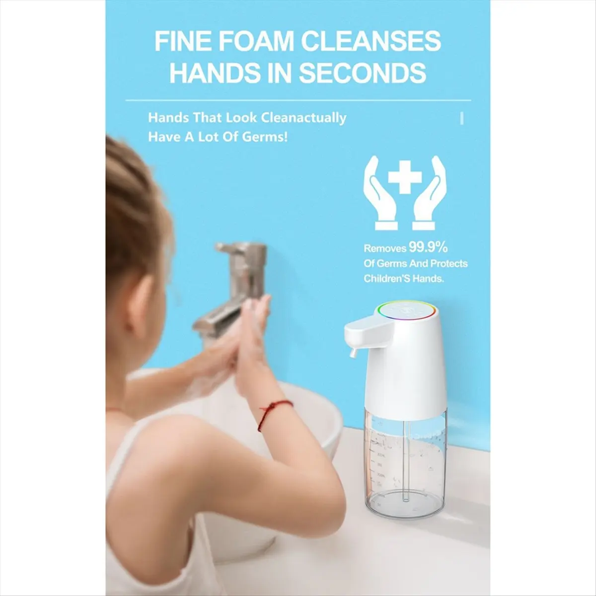 wilwill 450ml Automatic Soap Dispenser Infrared Sensor Type-C Charging Touchless Smart Liquid Soap Dispenser Foam