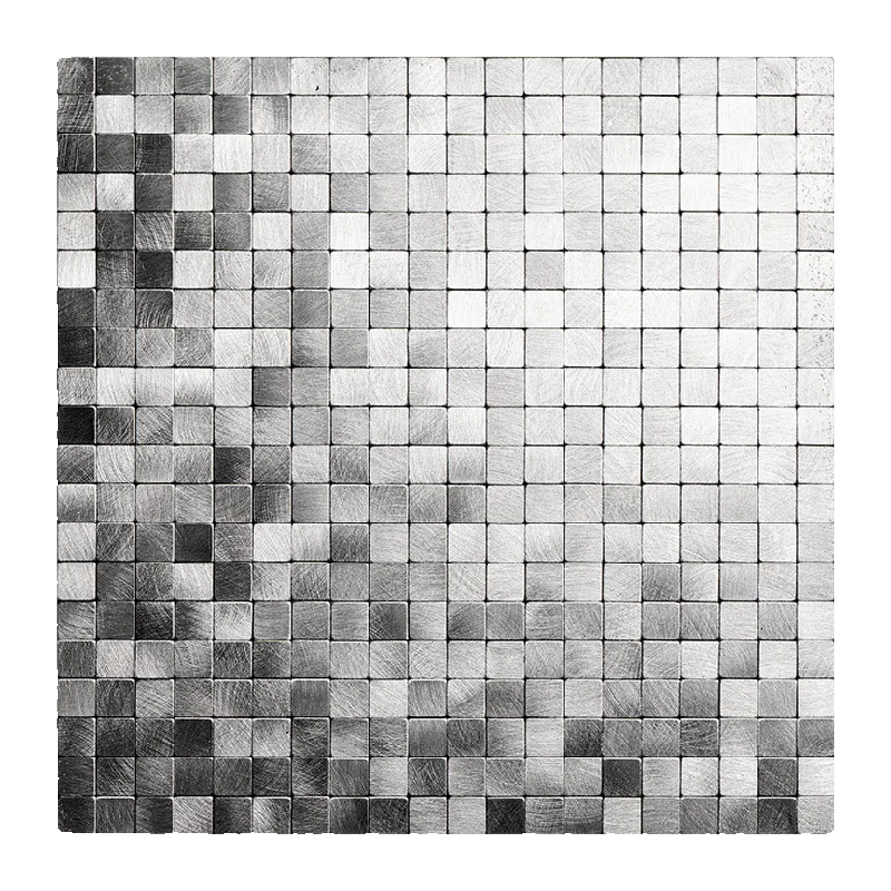 

Metal stainless steel mosaic wall sticker tile kitchen bathroom self-adhesive background wall sticker waterproof moisture