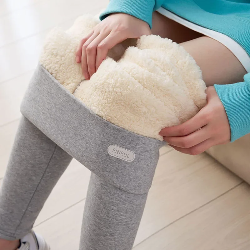 Thermal Leggings Women Winter High Waist Simplicity Plus Velvet Warm Pants for Woman Slim Elasticity Fleece Comfortable Leggins