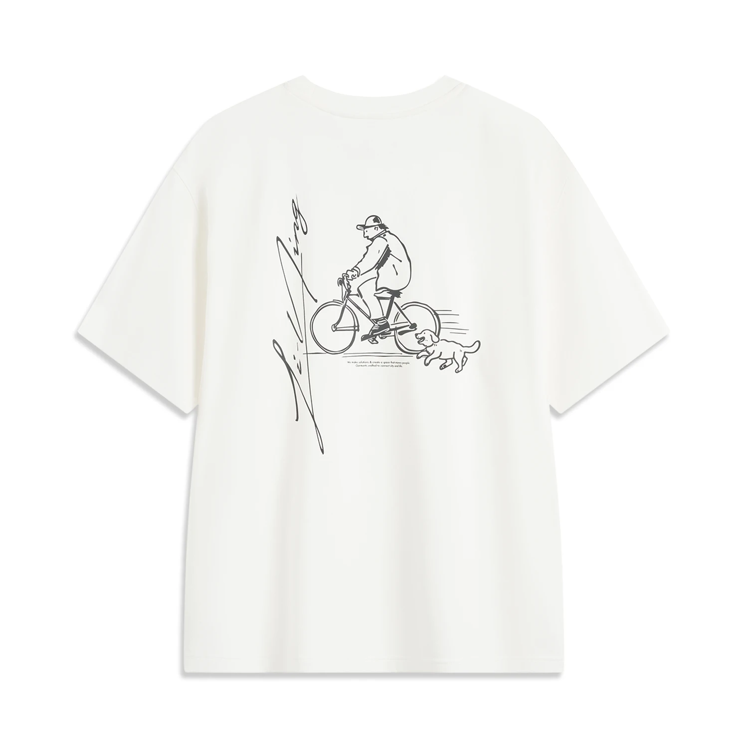 Li-Ning Men Sports Style T-Shirt Short AT DRY SMART 67%Cotton 33%Plyester Loose Fit LiNing Fashionable Tee Tops AHSV177 image 5