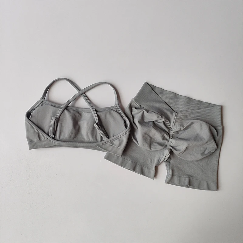 سلس جميل الظهر عالية الخصر السراويل الملابس الداخلية اللياقة البدنية الخوخ الورك رفع دعوى بيلاتيس جمع سترة يوجا الرياضة الصدرية مجموعة #6