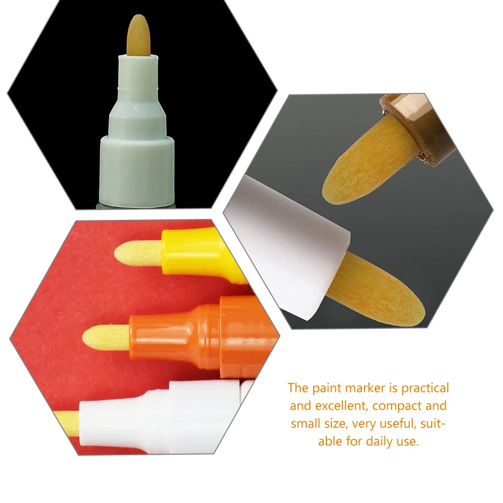 Paint Pen Supplies Refill Nibs Acrylic Marker Yellow Polyester Chemical Fiber Universal