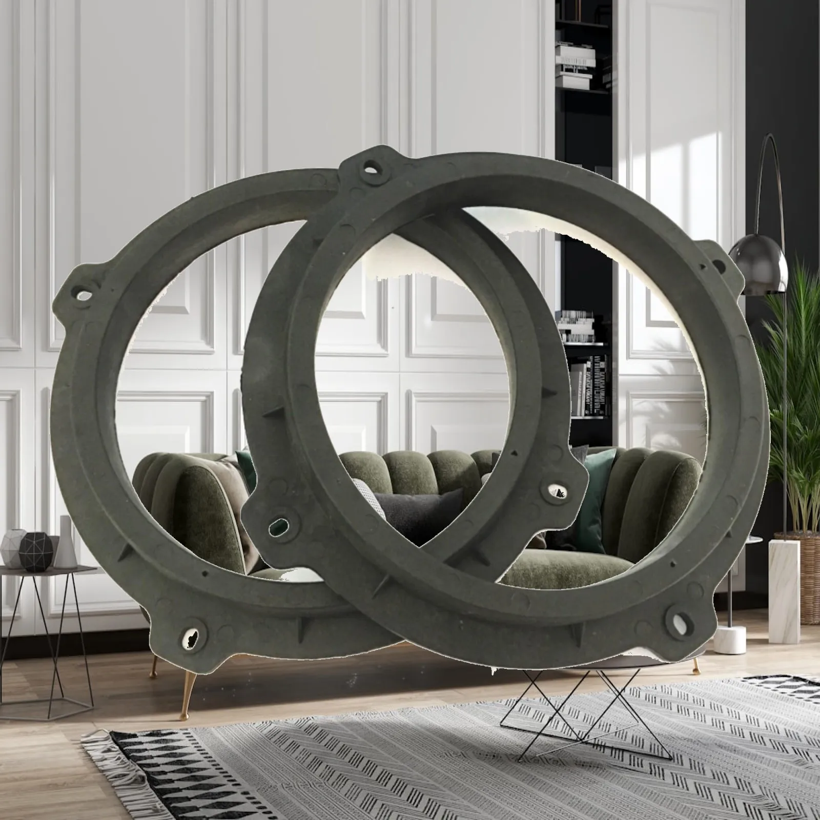 Waterproof Acoustic Gasket Ring for Car Horn Speaker Plastic Spacer 195mm Hole Spacing Direct Mount Auto Part