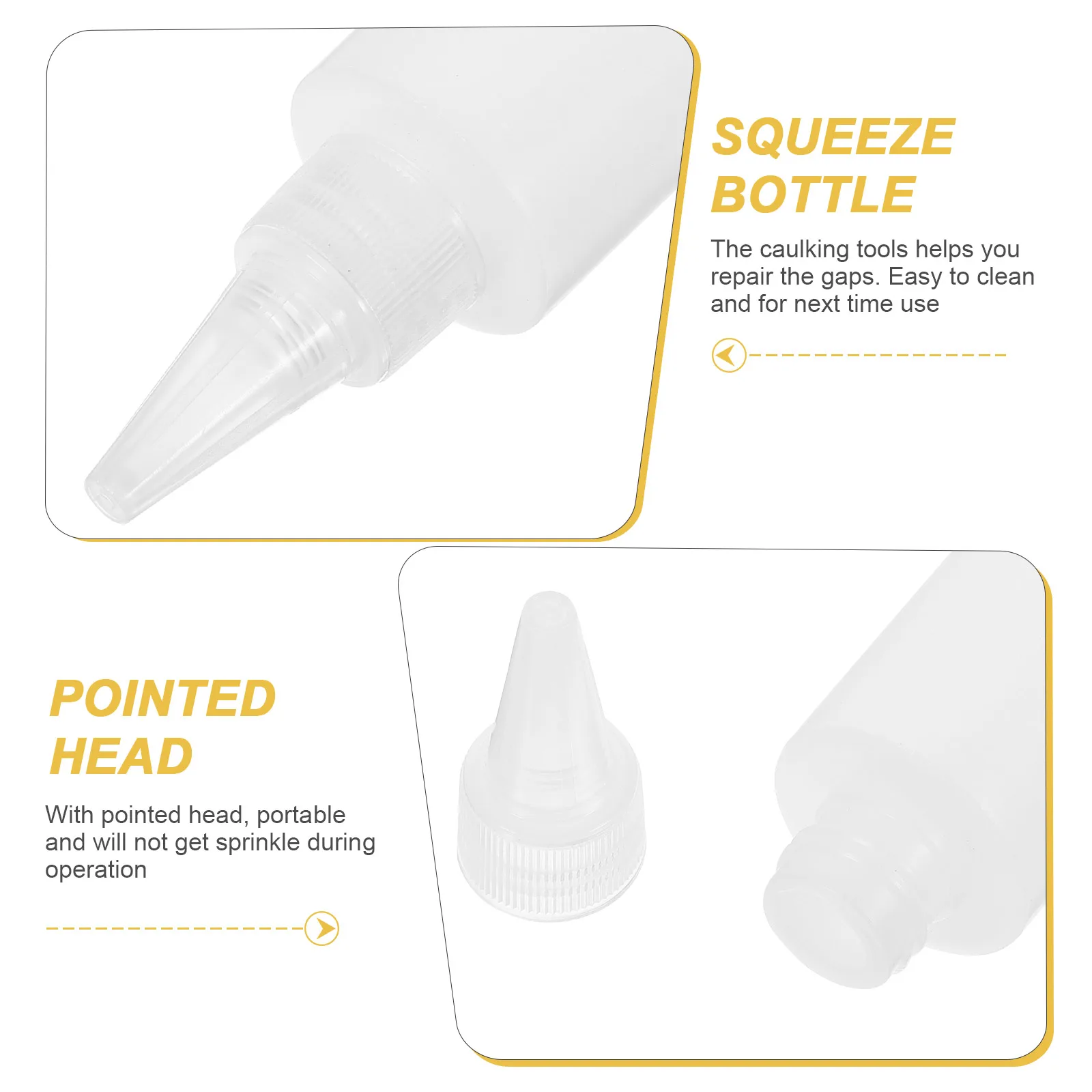 

100 Pcs Pigment Diy Pigment Durable Plastic Translucent Extrusion Glue Applicator Refillable Container