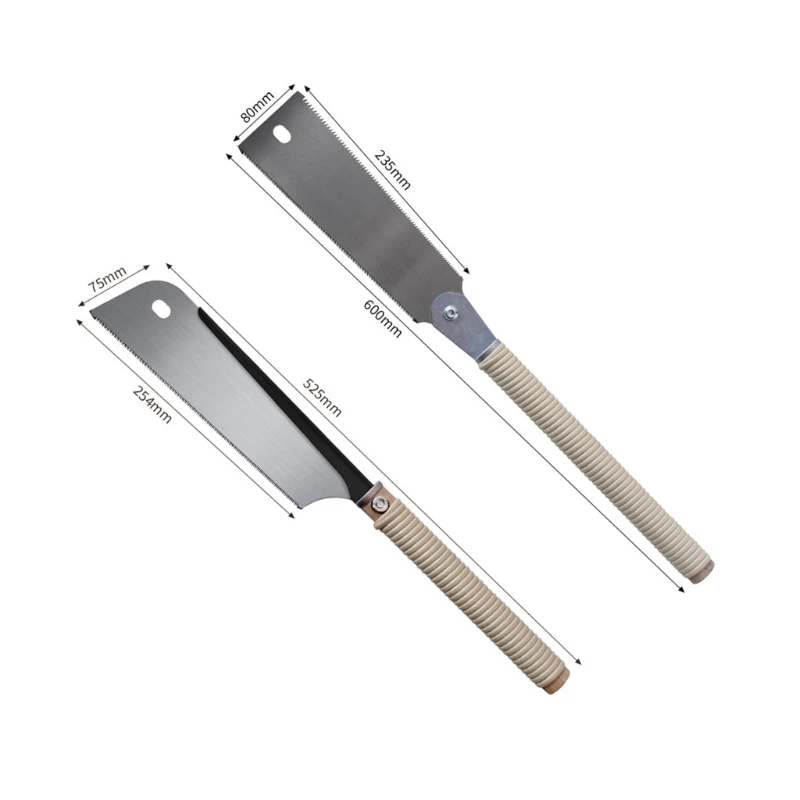Versatile Hand Saw Japanese Pull Saw Carbon Steel, Ergonomic Handle Comfortable