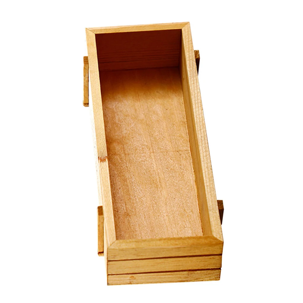 Bar Wine Tool Organizer Box Handmade Rustic Wooden Storage For Gifts Sundries Display Multifunctional Case