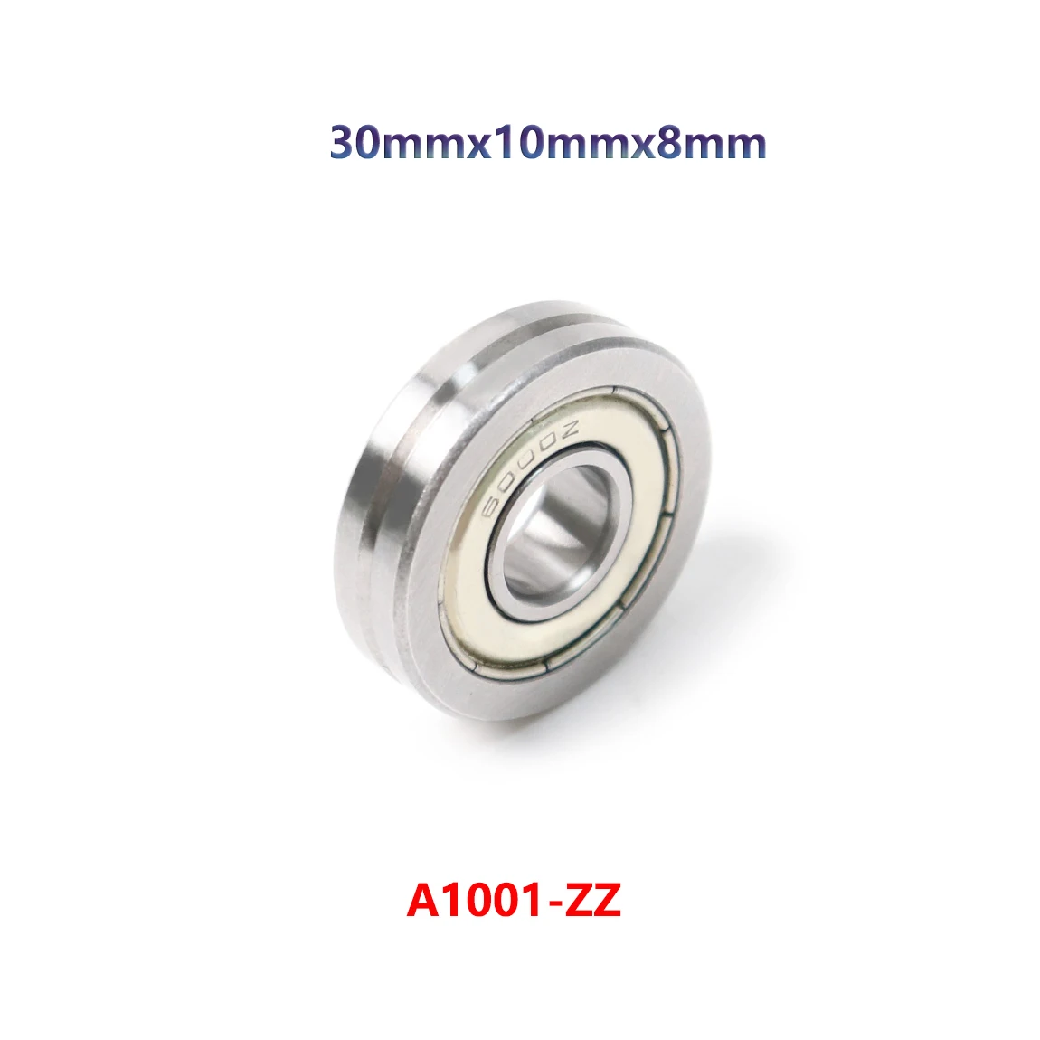 ตลับลูกปืนเม็ดกลมร่องลึก30มม. x 10มม. x 8มม. V 1ชิ้น A1001-ZZ ตลับลูกปืนเม็ดกลมเหล็กขนาดเล็ก