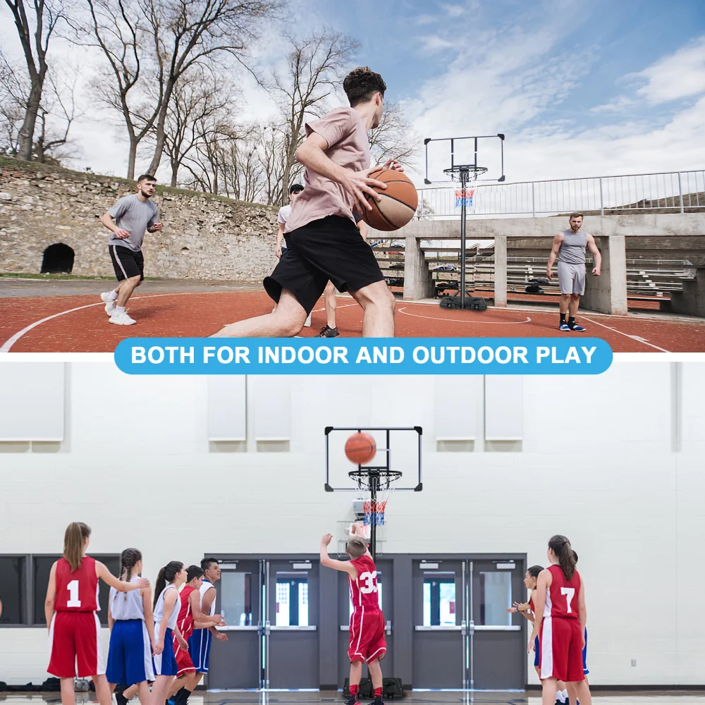 Canestro da basket portatile e supporto da basket, gioco da basket Indoor per adolescenti all'aperto