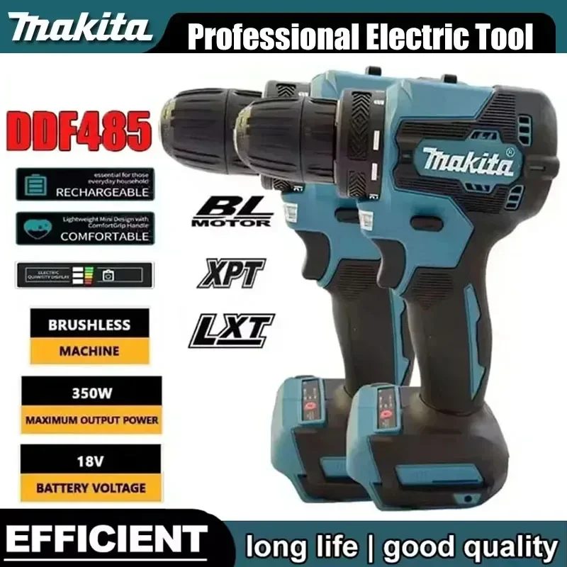 

Аккумуляторная ударная дрель Makita DDF485 18В, бесщеточная, с регулировкой скорости, для сверления и ударных работ