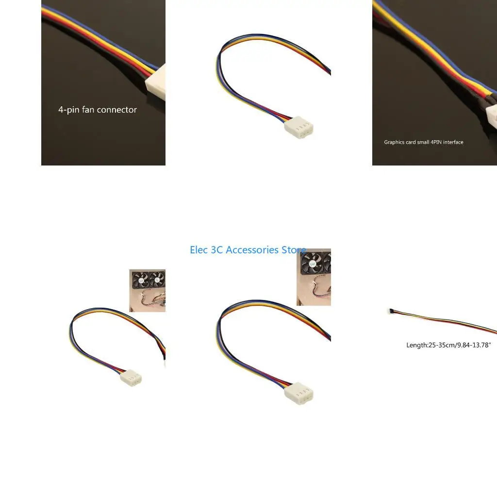 Y51A Graphics Card Cooling Fan Cable,4-Pin PWM to VGA Cooling Fan Connectors Cable for Video Cards