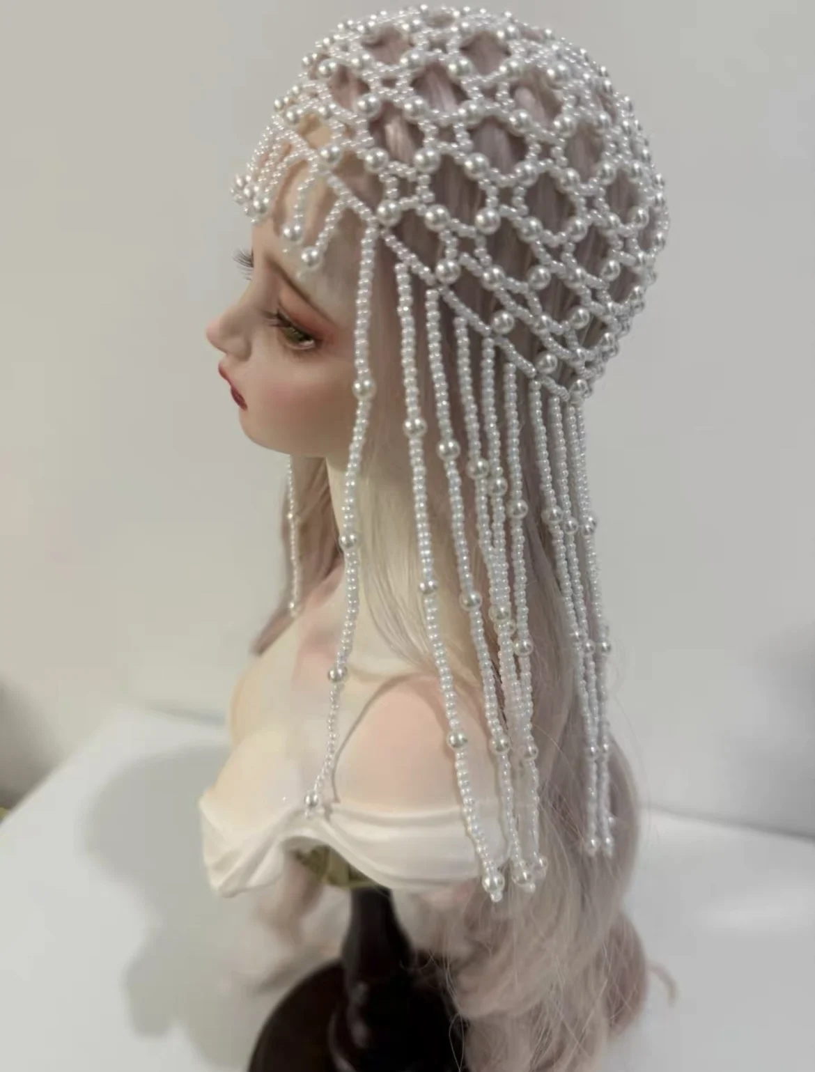 Doll accessories girl headdress pearl woven hat 1/3 BJD tiara free shipping