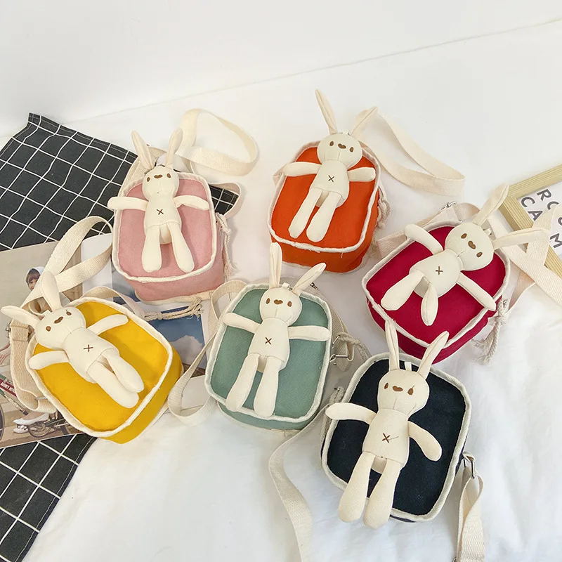 Mini Shoulder Bags for Girls Kawaii Children Messenger Bag Simple Rabbit Small Tide Boy Girl Baby Wild Student Bag Drop Shipping