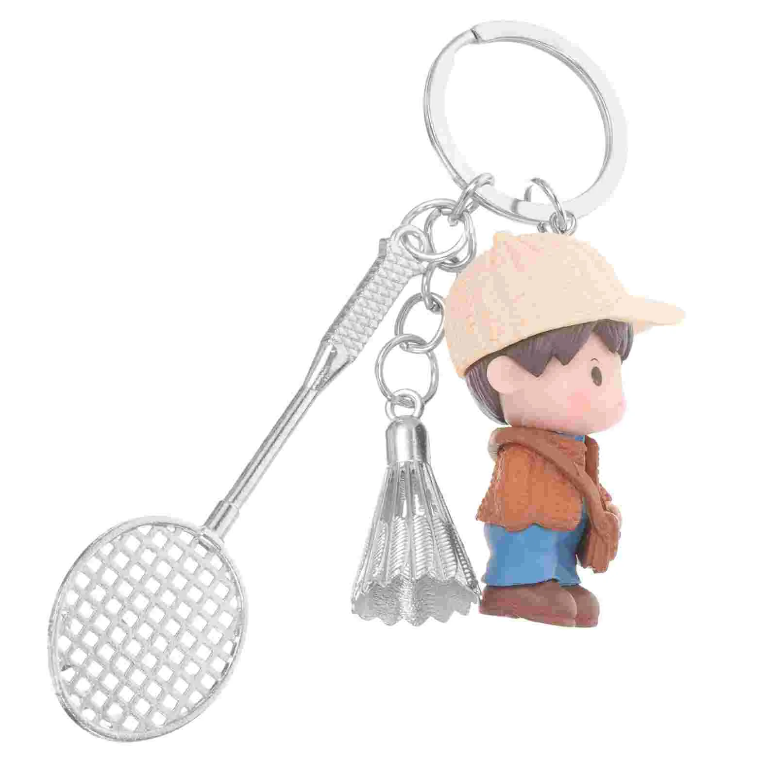 

Key Chain Delicate Badminton Keychain Student Rings Pvc Backpack Hanging Adorns Decorative