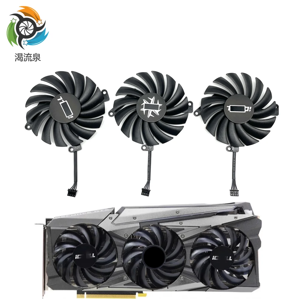 

New 85Mm 4PIN CF-12915S RTX 3060 3070 GPU Fan for INNO3D Geforce RTX 3060 3060TI 3070 3070TI Ichill X3 Graphics Cooler Fan