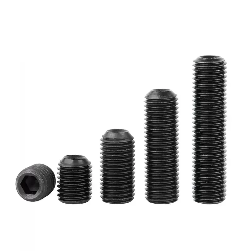 M3 M4 M5 M6 M8 M10 M12 Grade 12.9 Black Fine Thread Set Screw With Concave Set Screw Without Head Pitch 0.35/0.5/0.75/1.0/1.5mm