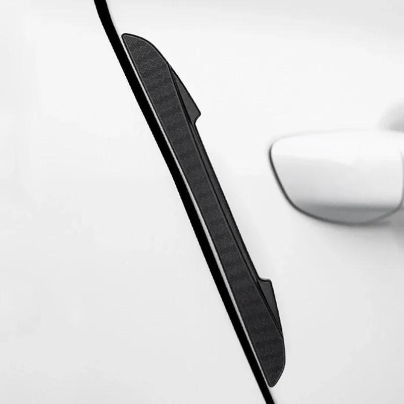 Car Door Black Anti-collision Protector Bar Silicone Stickers Side Edge Protection Guard Rear View Mirror Cover Protection Strip