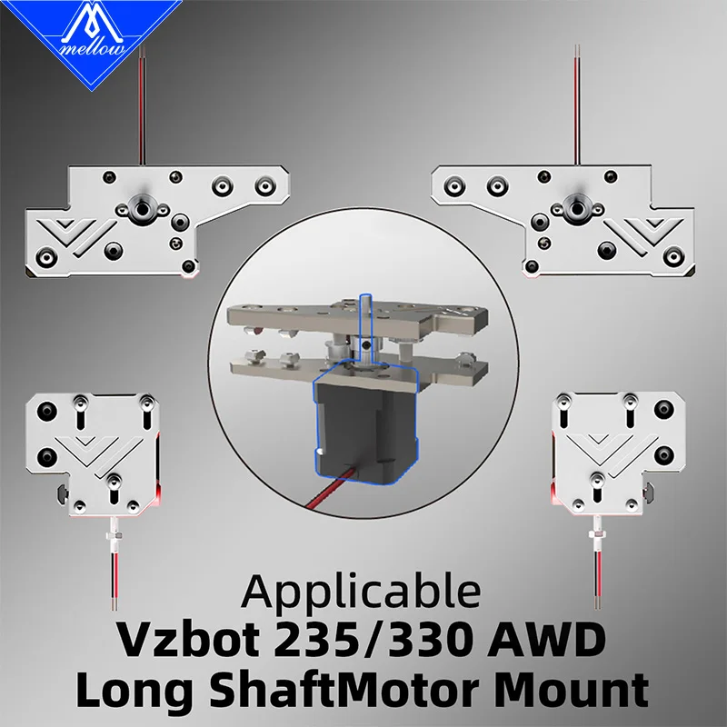 부드러운 2PCS LDO 슈퍼 모터 42STH48-2804AH(40R) 3D 프린터 부품 용 Nema 17 스테퍼 모터 Voron VzBoT 긴 샤프트 마운트