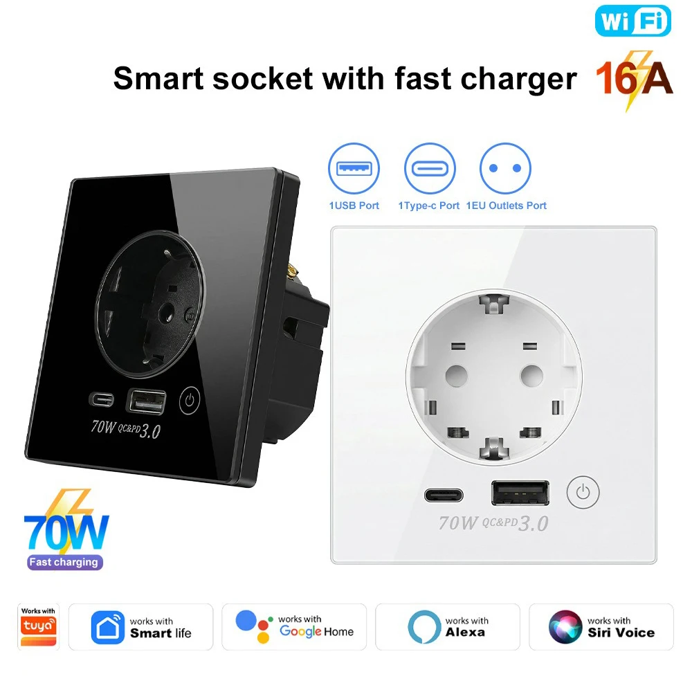 prise-murale-intelligente-wifi-tuya-app-70w-charge-rapide-usb-type-c-panneau-en-verre-trempe-95-250v-16a-pd30-qc30-prise-avec-telecommande