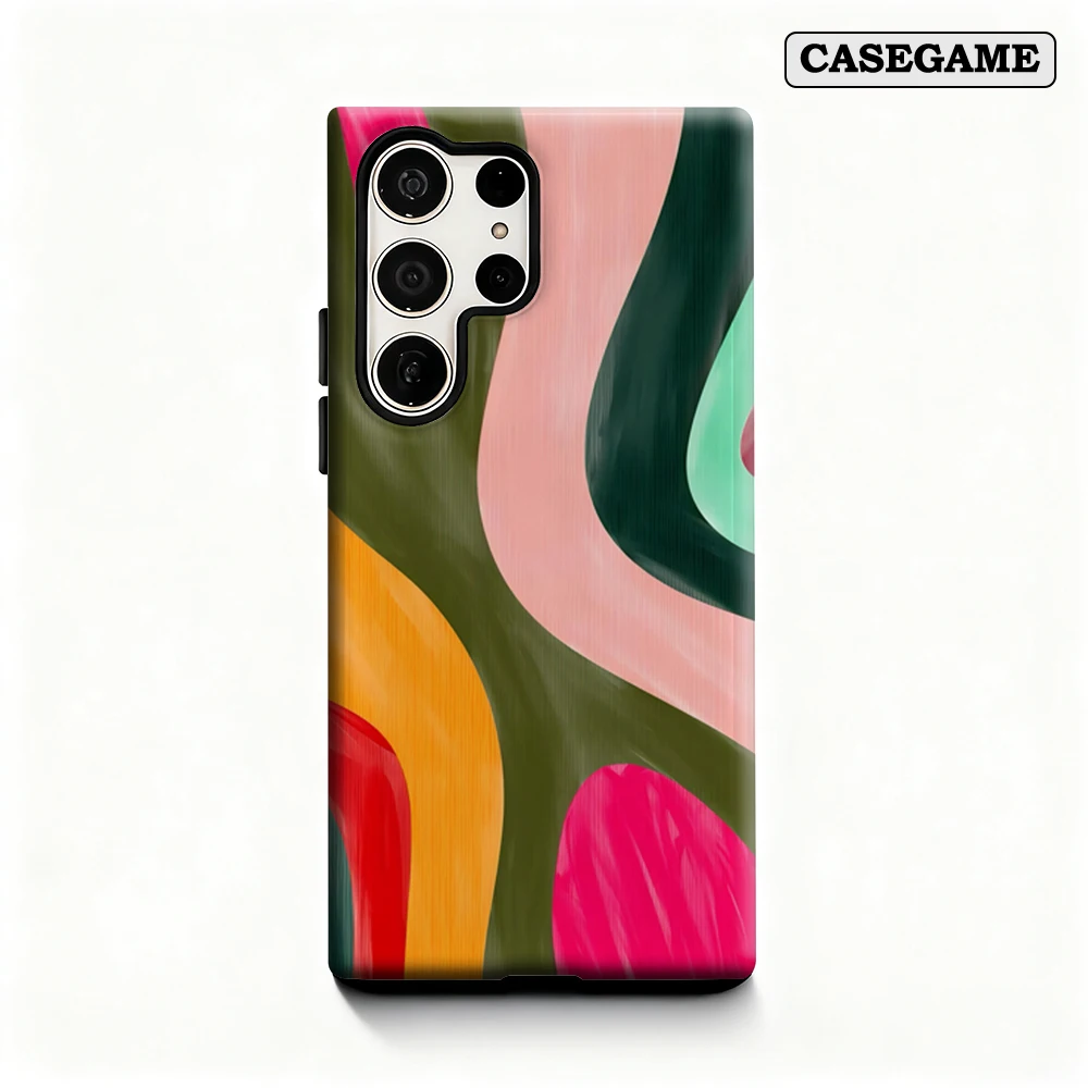 Цветной чехол для телефона Swirls of для Samsung Galaxy S25 Ultra S24 S23 Ultra Plus, противоударная двухслойная задняя крышка