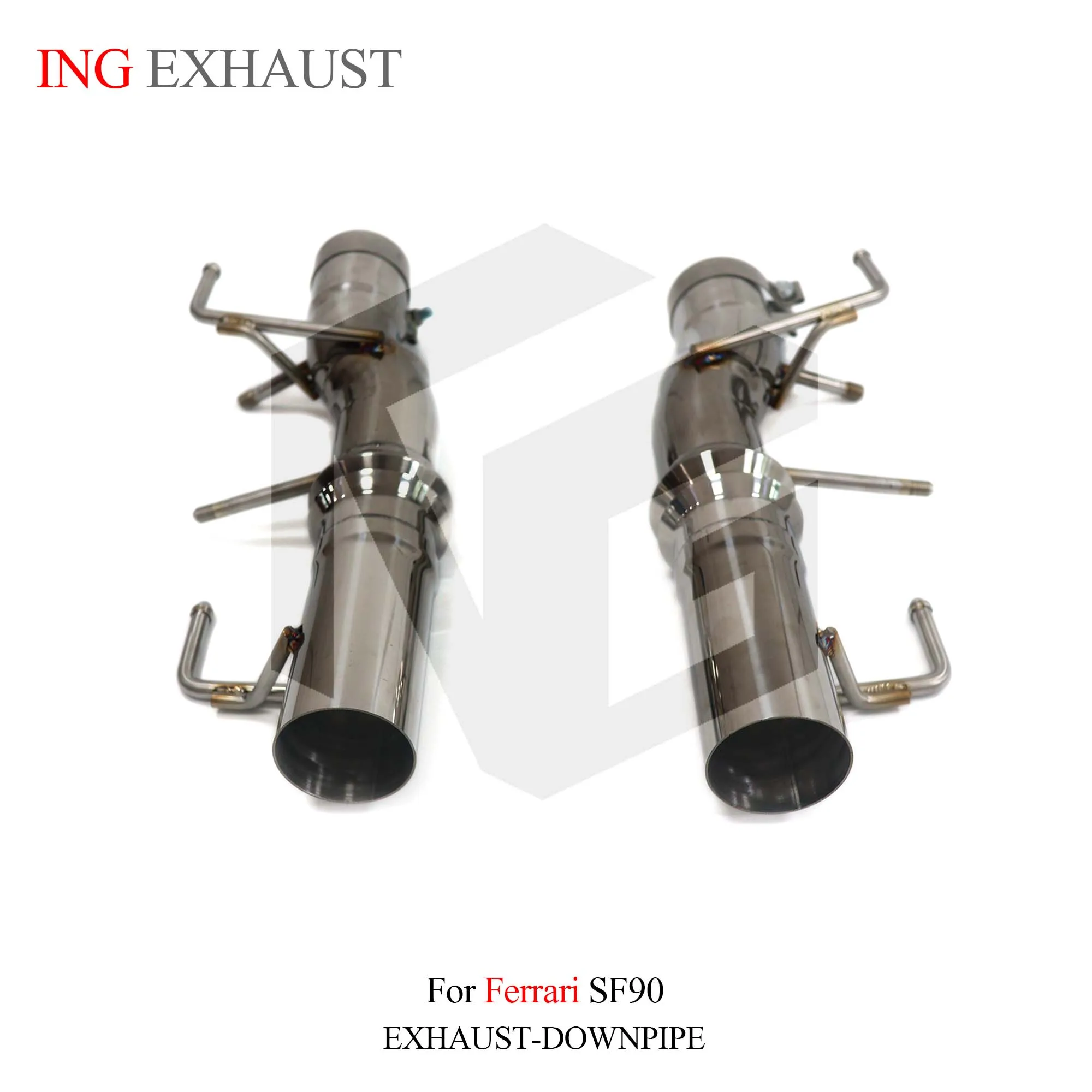 ING Stainless Steel 304 Exhaust Catback for Ferrari SF90 3.9L V8 Converter Heat Valveless Shield Engine Tube Accessories System