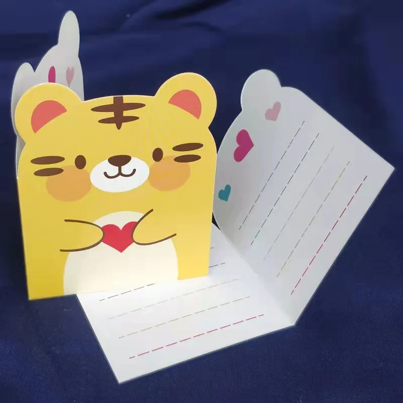 10-100Pcs Cute Cartoon Cards Happy Birthday Cards Business Postcard Decoration Greeting Card Invitations Cards School Kid Gift