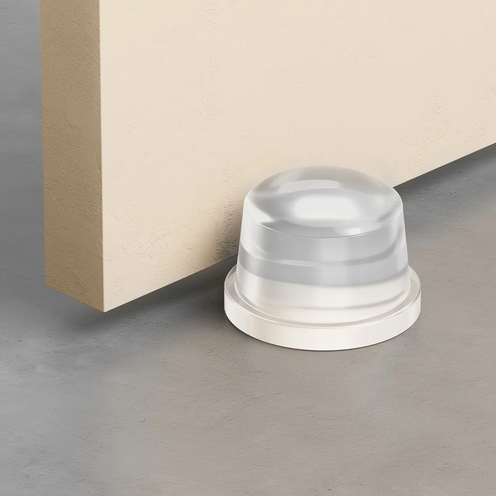 Transparent Silicone Door Stopper No Drill Anti Bump Pad for Office Home Safety Protection Home Improvement Dodgers Door Holder