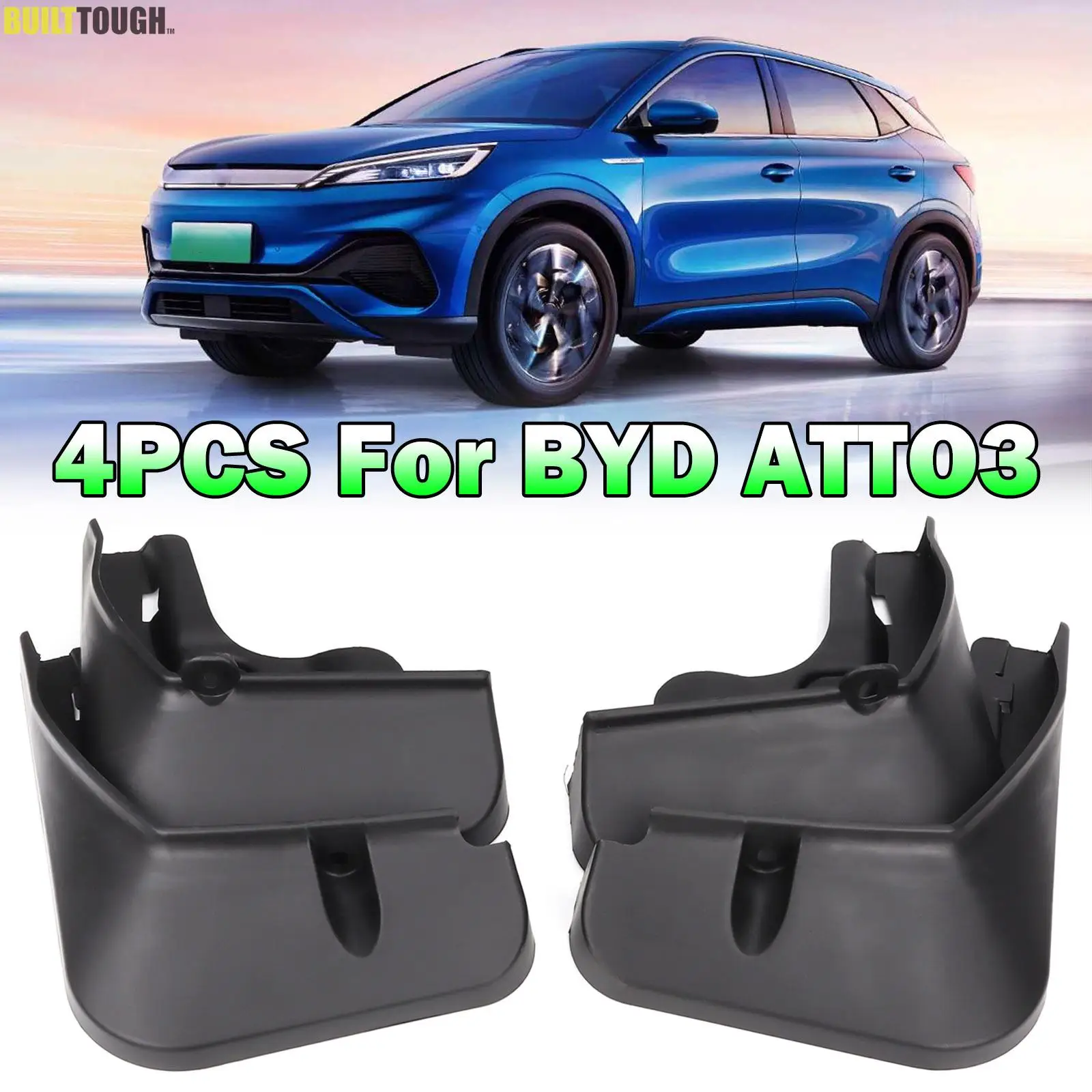 4x For BYD Atto 3 Yuan Plus 2022 2023 2024 Set Mud Flaps Splash Guard Mudguard Front Rear Molded Fender Cover Car Accessories