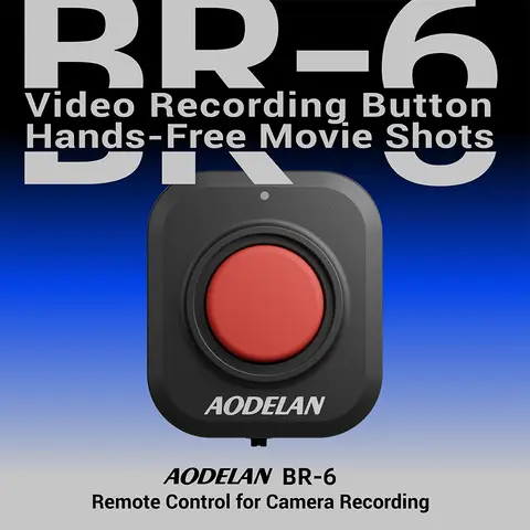 AODELAN BR6 Wireless Bluetooth Camera Remote Video Record Moive Shooting Button For Canon Sony Nikon Fujifilm Camera Cage Handle