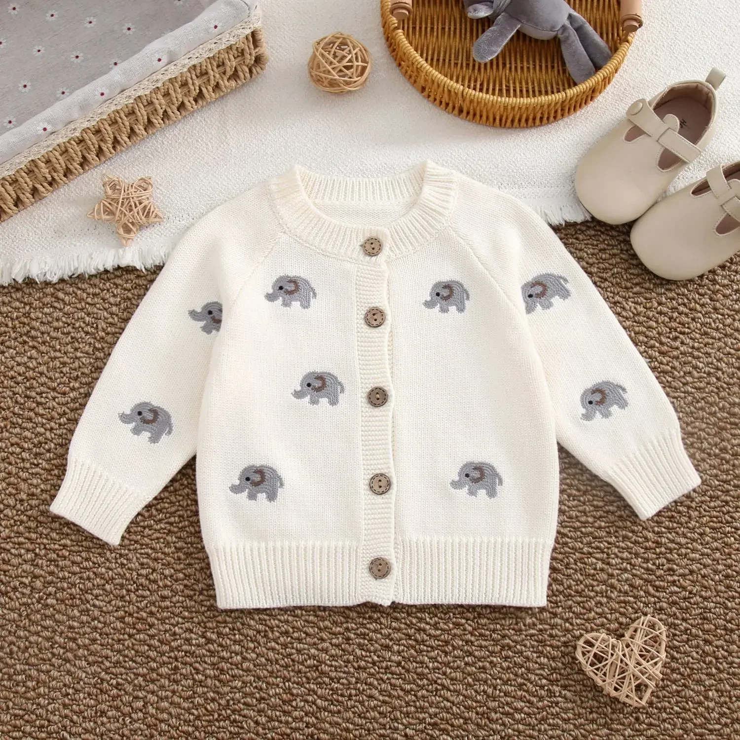 0-3T Newborn Kid Baby Sweater Boy Girl Knit Romper Winter Clothes Long Sleeve Bodysuit Cute Sweet Knitwear Outfit