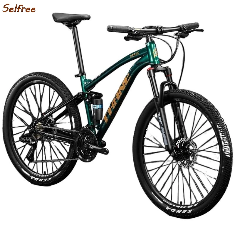 SELFREE Cracked Stone Soft Tail Mountainbike Offroad-Fahrrad für Erwachsene, doppelter Stoßdämpfer, Rennrad für Studenten mit variabler Geschwindigkeit