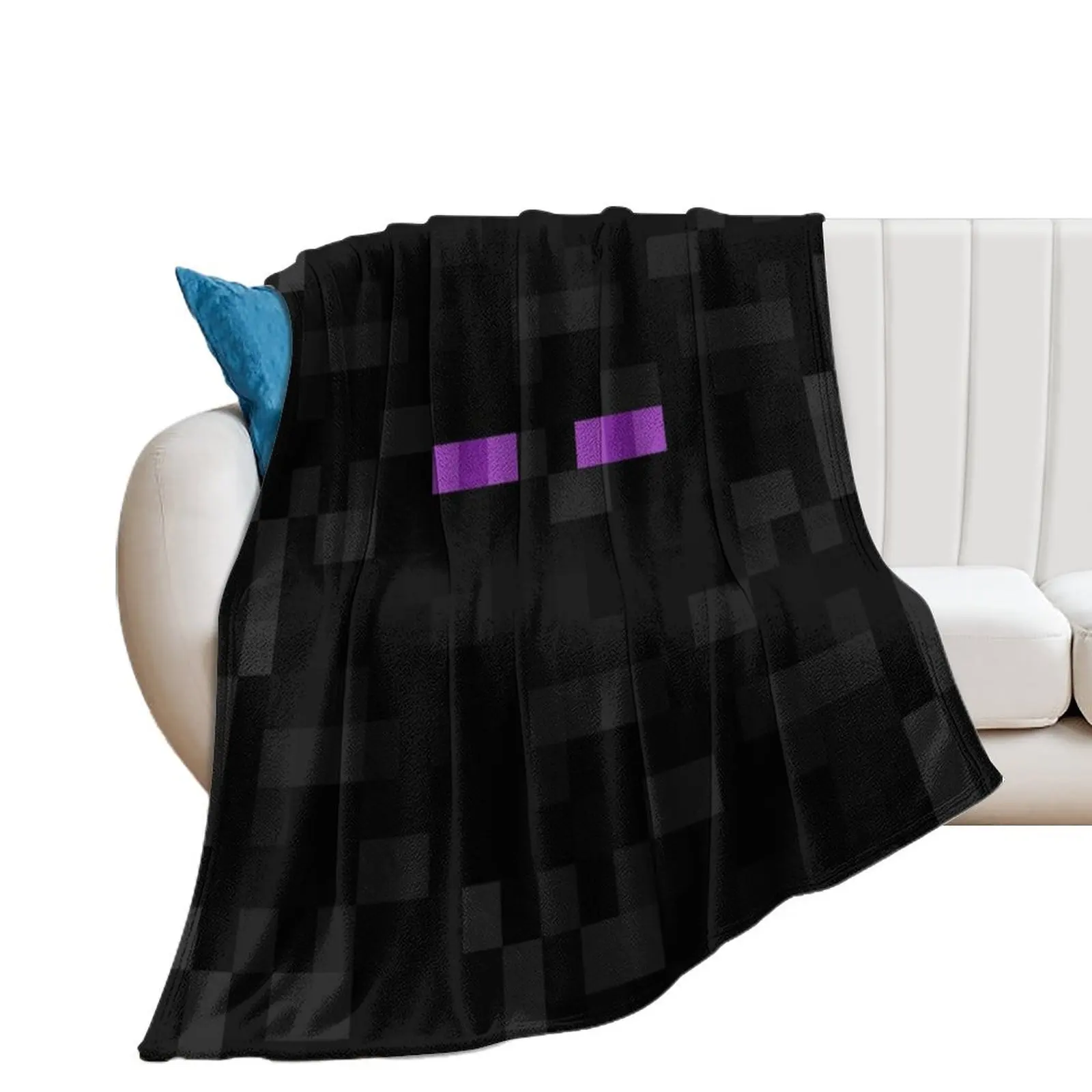 Enderman pattern Throw Blanket Shaggy Bed linens Blankets For Sofas Soft Blankets