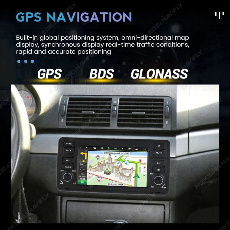 MEKEDE 7inch Android 13 Car Radio For BMW 3 Series E46 M3 318/320/325/330/335 1998-2005 CarPlay Navigation DSP Autoradio Stereo
