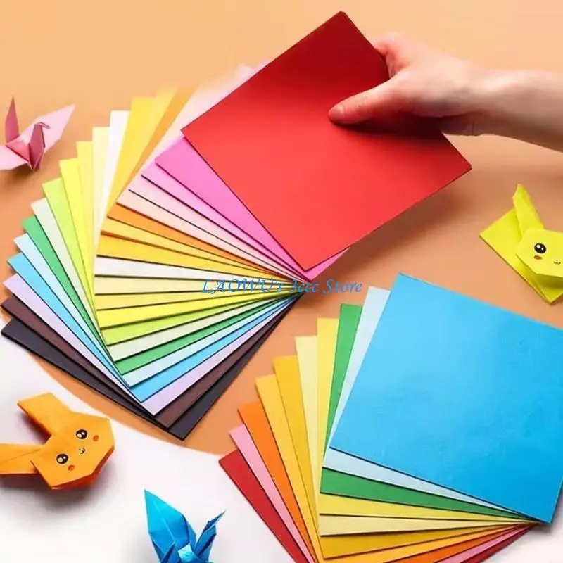 Y8AD 100 PCS PAPEL DOBLE PAPEL DOBLE PAPEL CUADRADO PARA ARTES Y CORABLES