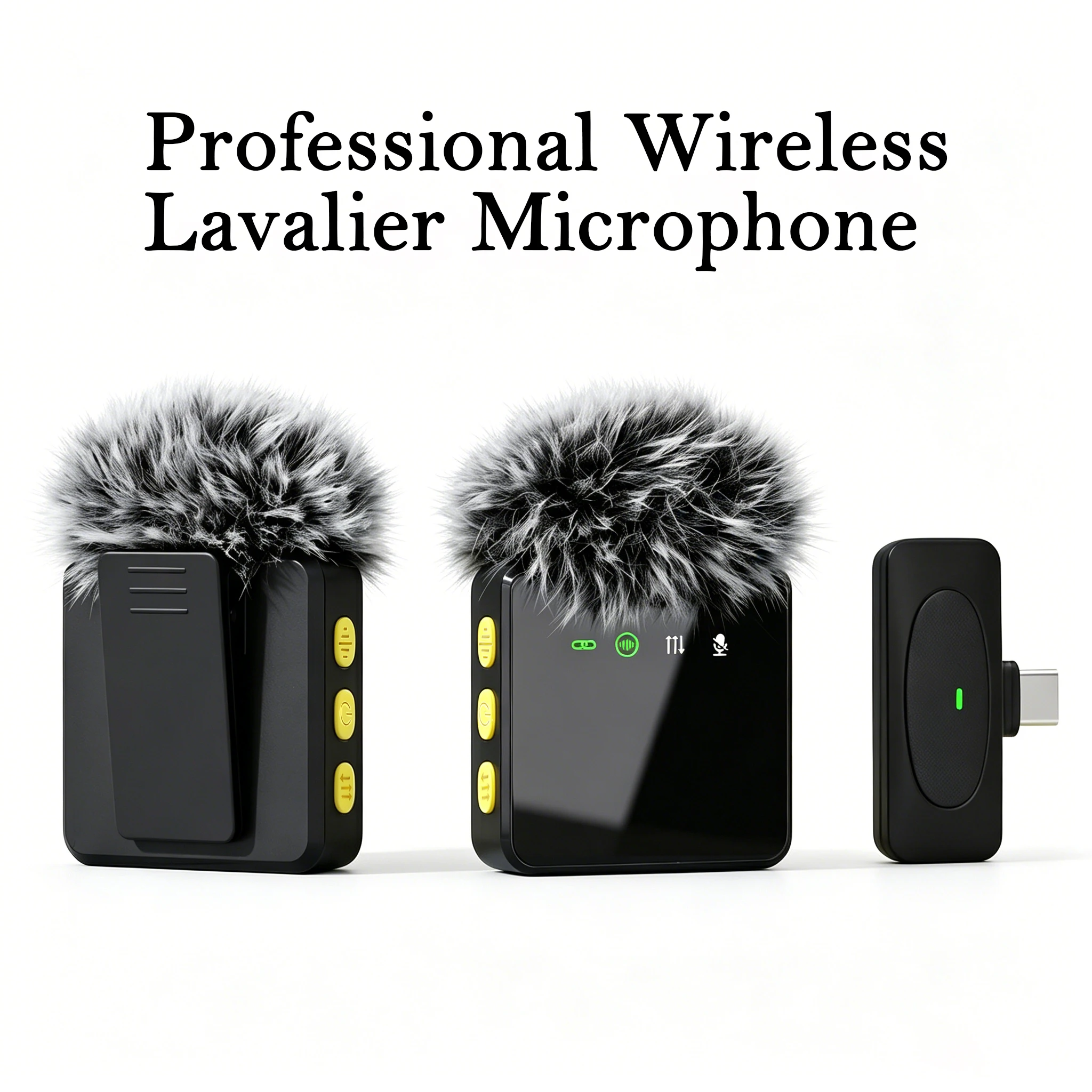 Kabelloses Profi-Mikrofon: 160mAh Akkukapazität, DSP+ENC Geräuschunterdrückung, Plug & Play Clip-On-Design für HD-Vlogging