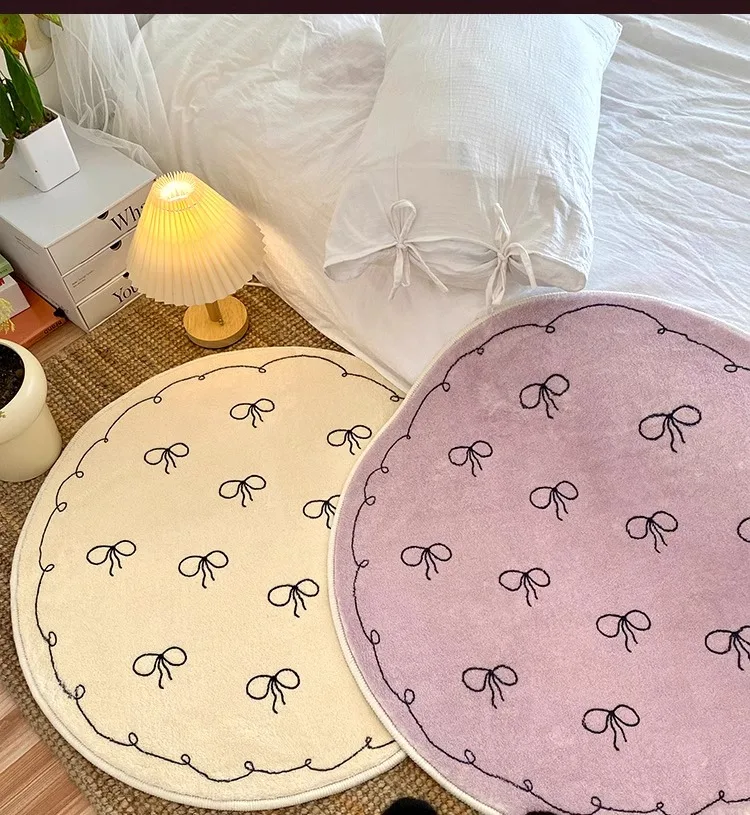 

Круглый ковер VIKAMA Dreamy Butterfly, спальня, кабинет, прикроватное одеяло, милая девушка, плюшевый стул, напольный коврик, украшение для дома