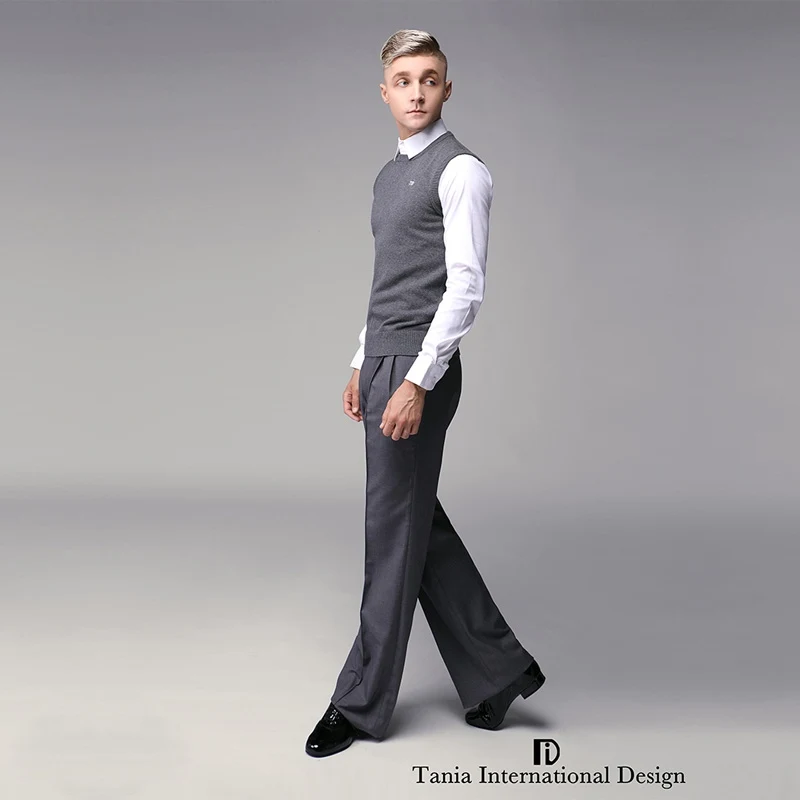 New Men Modern Dancing Pants Male National Standard Latin Dance Trousers Adults Samba Ballroom Dance Practice Wear SL9594