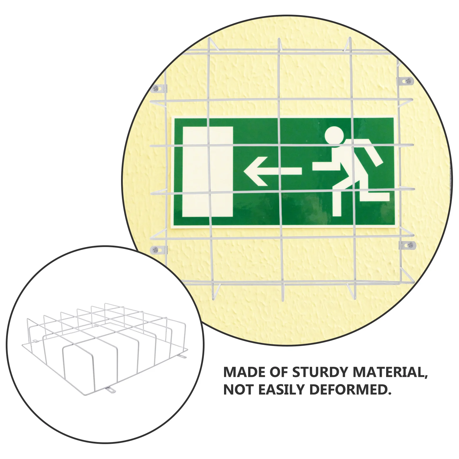 غطاء حماية من الفولاذ المقاوم للصدأ لخروج الطوارئ، واقي شبكي سلكي مثبت على الحائط، تركيب سريع ومضاد للتخريب #4