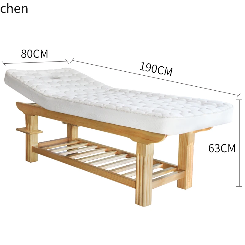 HT solid wood beauty bed spa massage bed beauty salon special treatment eyelash bed latex spa