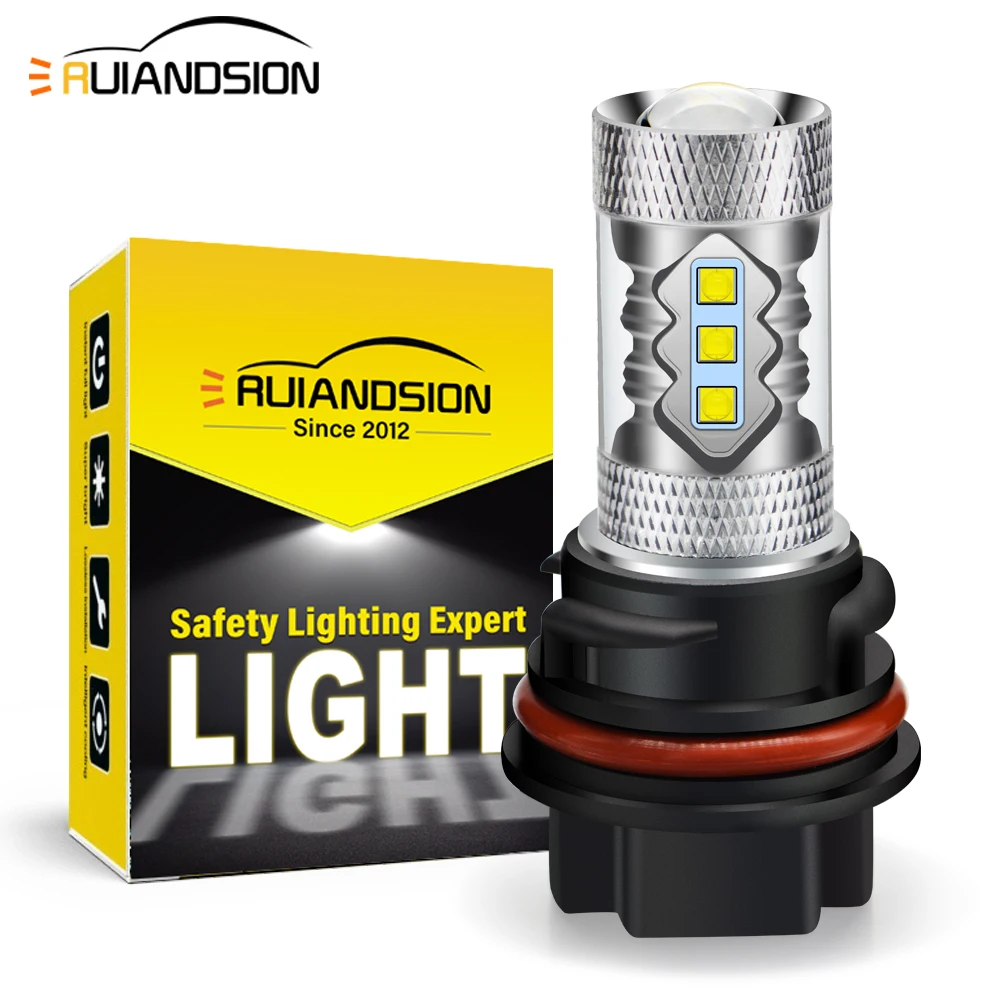 

Ruiandsion 2 шт. мотоциклетные светодиодные фары PH11 9014 дальнего/ближнего света 2525 чип 10-30 В подходят для скутера уличного велосипеда для Yamaha для KTM