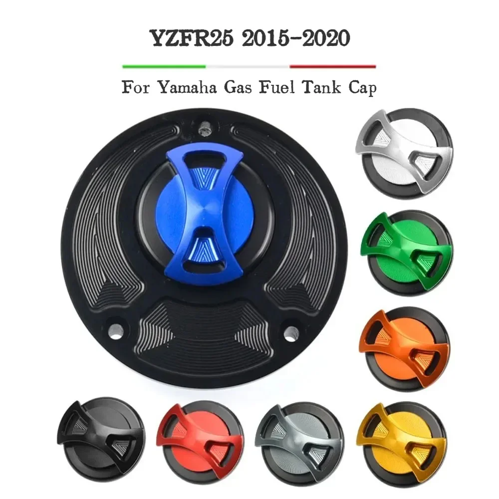 

Keyless Motorcycle Fuel Gas Tank cap Cover For Yamaha YZFR25 YZF R25 2015-2020 2016 2017 2018 2019