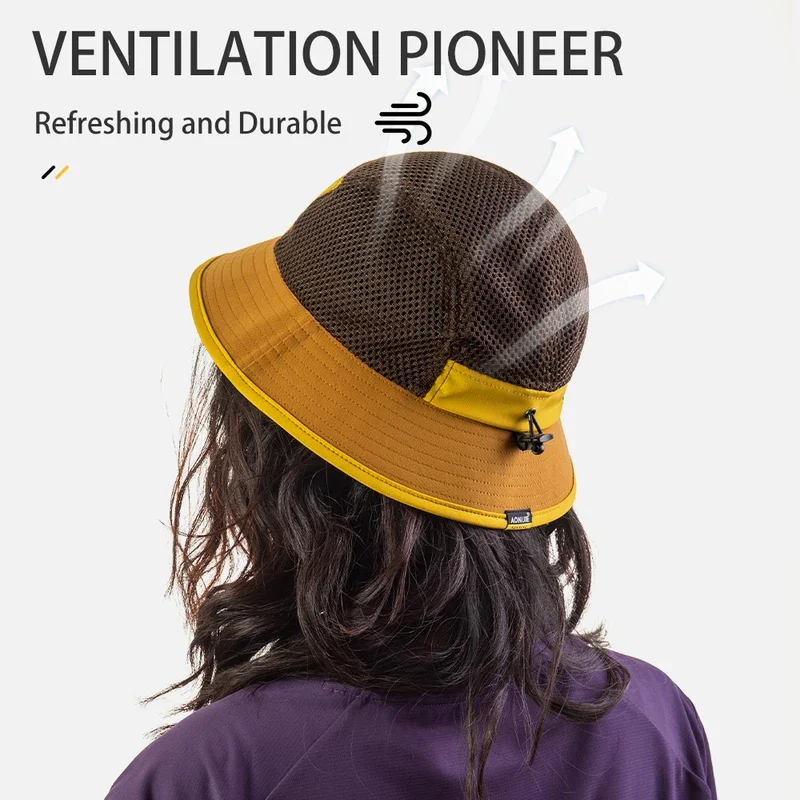 AONIJIE Outdoor Bucket Hat Women Men Breathable Mesh Sun Protection Running Quick Drying for Golf Cycling Trail Marathon E4632 view 5