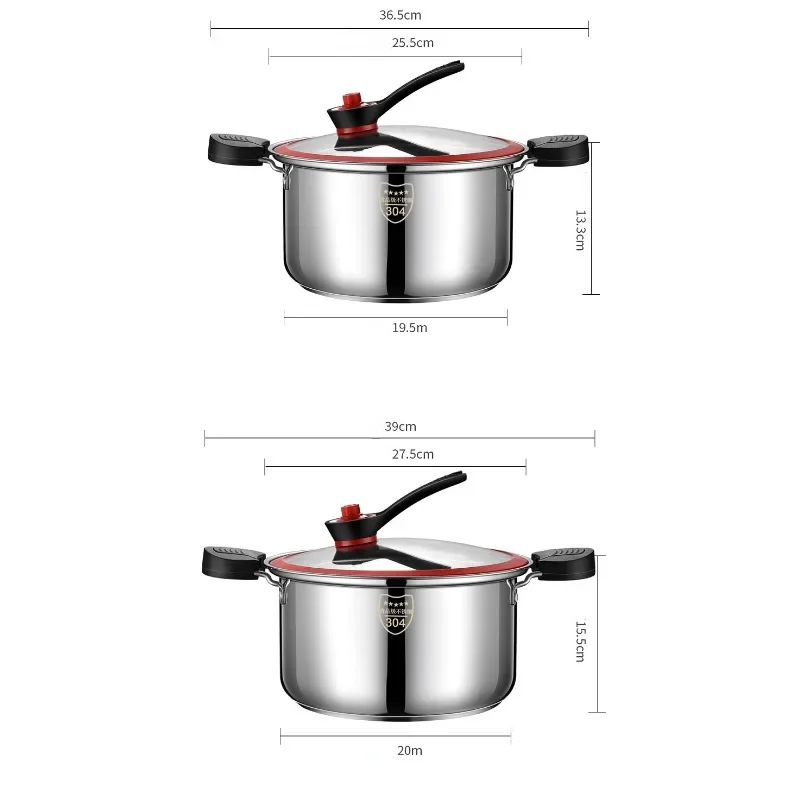 Micro Pressure Cooker 304 Stainless Steel Multifunctional Non-Stick Cooking Pan Saucepan Pressure Pot Cooking Pots Pressure Pot