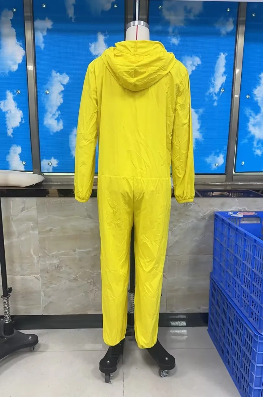 2026 Women's Windproof Jumpsuit with Hood Simple Solid Color Long Sleeve Zip-up Pants Romper for Daily Cosplay Party Jumpsuits