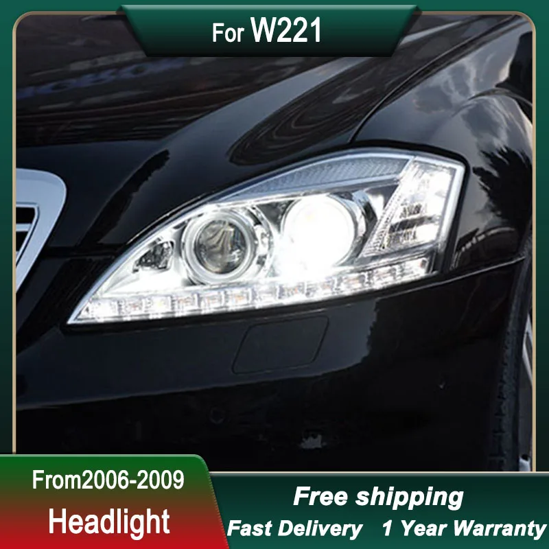 Car Led Headlights For Mercedes Benz S CLASS W221 2006-2009 S300 S400 LED DRL Dynamic Signal Lamp Head Lamp Front light Assembly