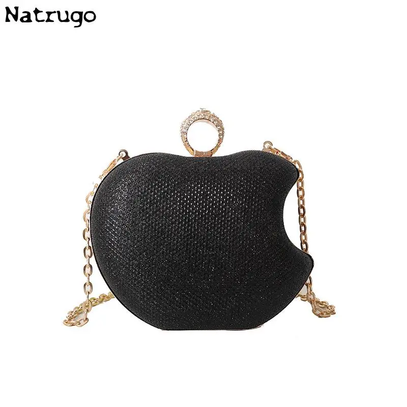 Mini Apple Shape Party Hand Grab Evening Bag 2024 New Hot Sale Party Crossbody Bag For Women Cute Ladies Chain Bag