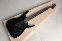 Flyoung 6 Strings Matte Black Electric Guitar with Fixed Bridge,Offer Customize