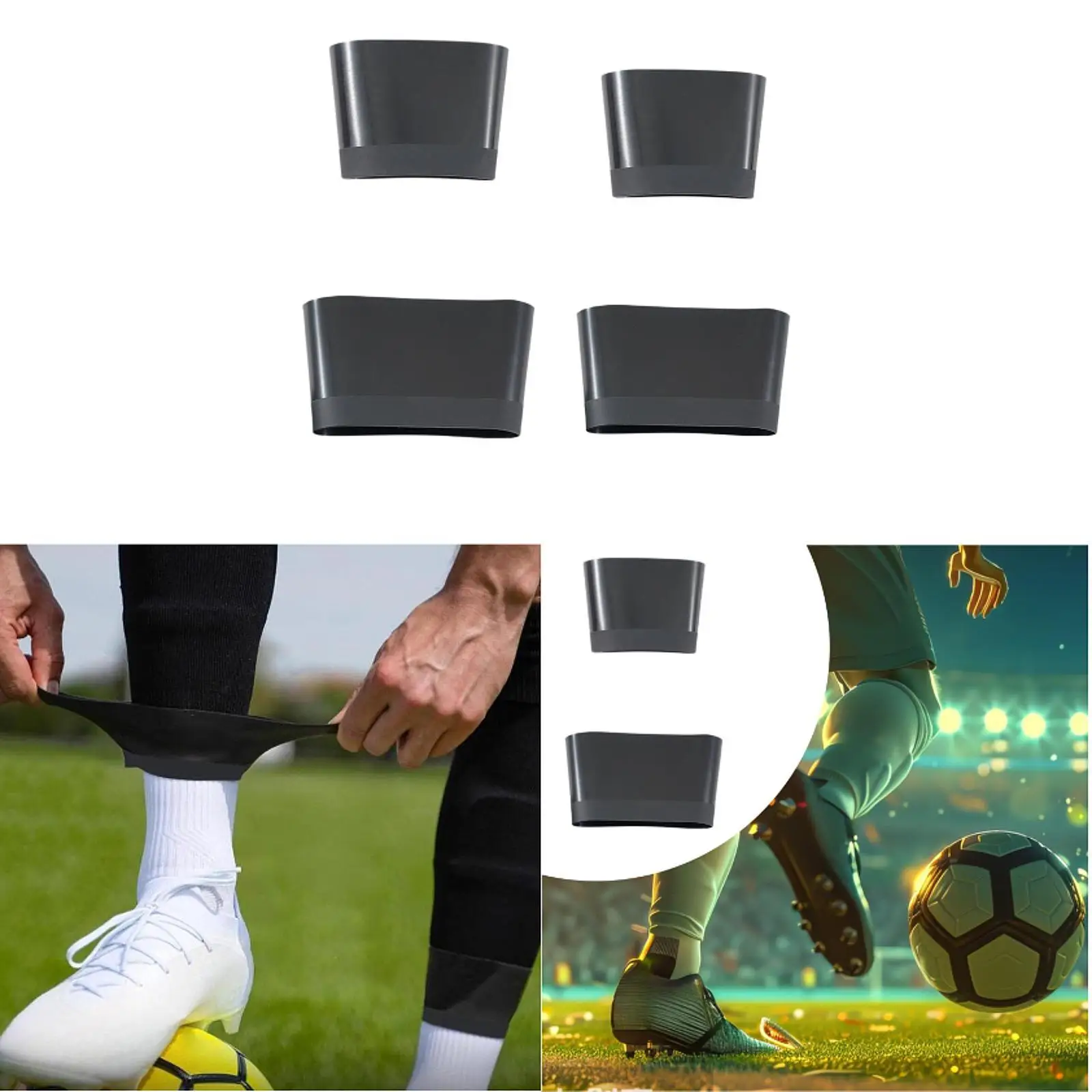 

Shin Guard Straps Soft Silicone Football Legging Shin Fixed Strap Shin Pad Holder Football Training Accessory
